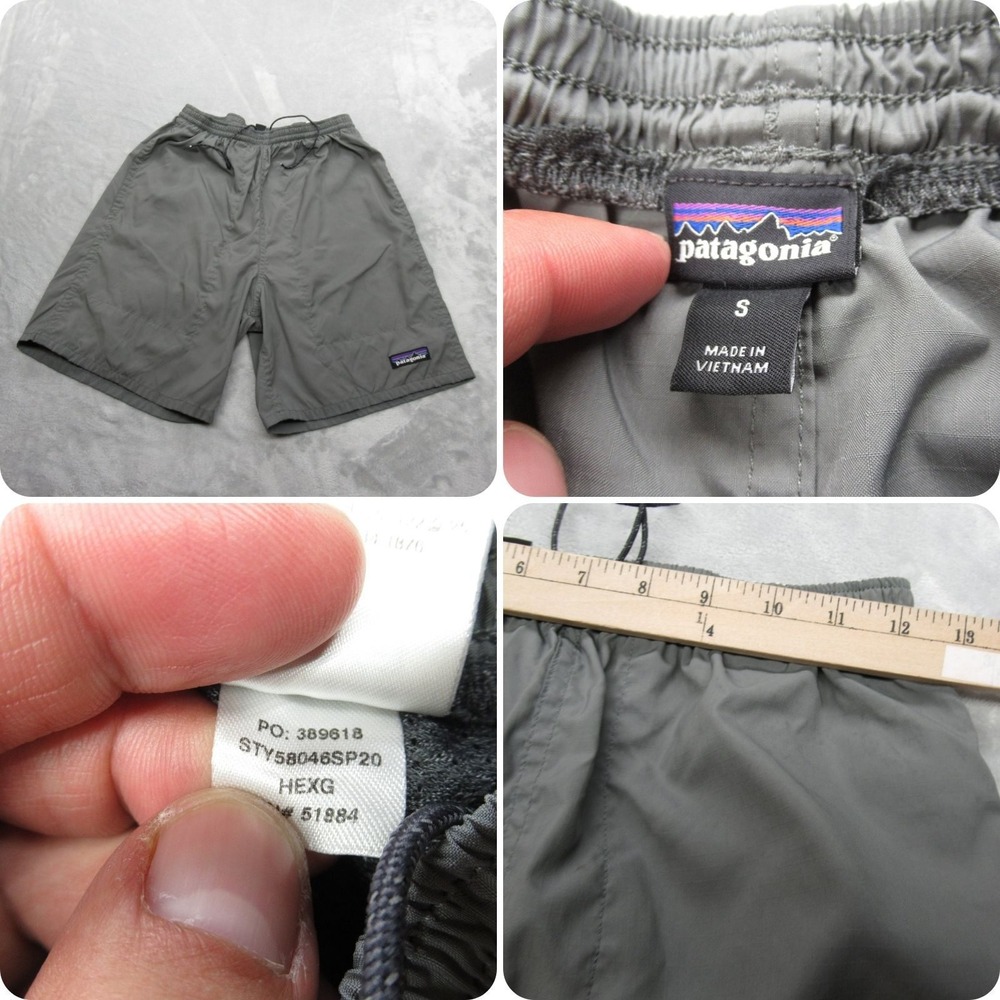 Patagonia Baggies Shorts Mens‎ Small Gray Unlined Drawstring Waist Lightweight